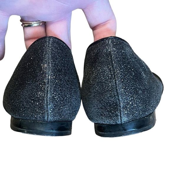 Talbots Riya black sparkle glitter leather ballet flats - Picture 6 of 7
